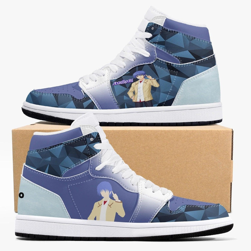 Angel Beats Hideki JD1 Shoes, Angel Beats Hideki Jordan 1 Shoes, Angel Beats Hideki Sneakers Shoes