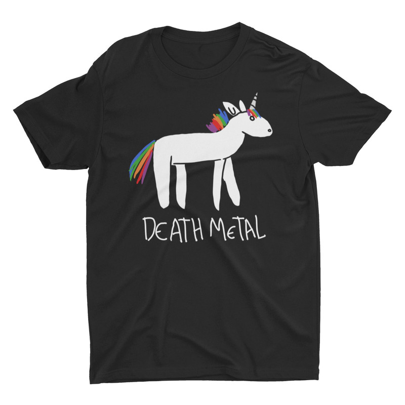 Death Metal Unicorn Rainbow, Funny Unisex Tshirt, Bella Canvas Tee, Funny Shirt, Funny Graphic Tee, Offensive Shirt, Weird Iconic Trendy - 1.jpg