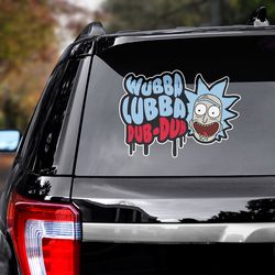 cartoon sticker, rick and morty sticker, movie decal, rick and morty decal, rick and morty, cartoon decal, movie sticker