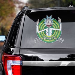 rick and morty, rick and morty sticker, cartoon decal, cartoon sticker, rick and morty decal, movie decal, movie sticker