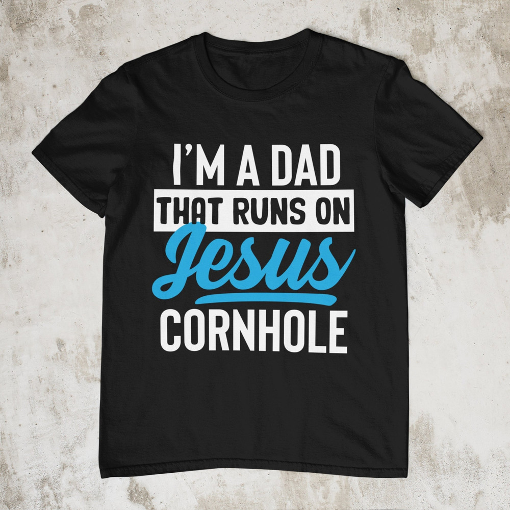 Jesus Cornhole, Funny Tshirt, Short Sleeve Unisex Bella Canvas Shirt, Ironic Jesus, Cool Shirt, Cornhole Shirt - 1.jpg