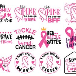 Breast Cancer Awareness Bundle SVG, Cancer Awareness SVG, Breast Cancer svg, Awareness Ribbon Svg Digital Download