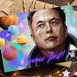 no...venus first! digital greeting card.