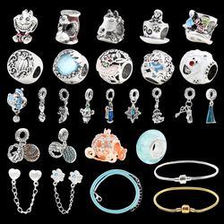 Disney Princess Charms for Jewelry Making Alice in Wonderland DIY Beads Pendant Charms Bracelets