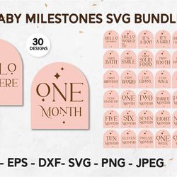 Celestial Baby milestones SVG bundle for lasercut