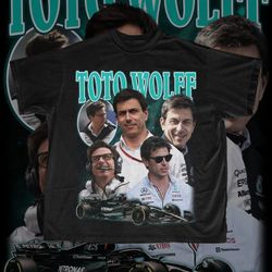 toto wolff vintage shirt   formula racing   motors