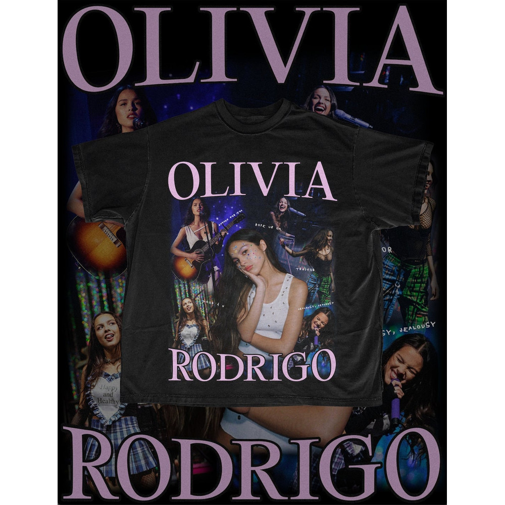 Vintage Olivia Rodrigo Shirt 90s Retro Hip Hop Bootleg Shirt Sour Good 4 U Lyrics Shirt Concert Unisex Heavy Cotton Tee - 1.jpg