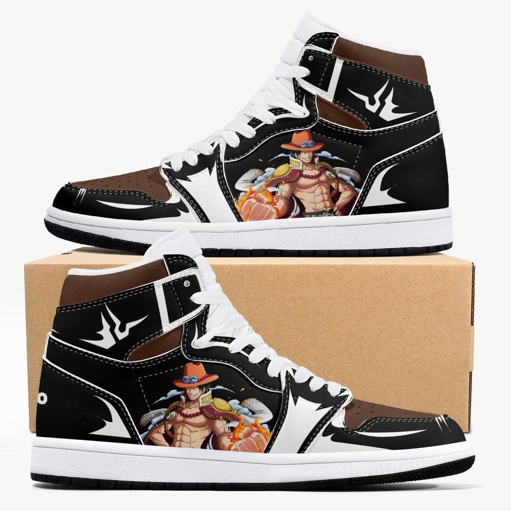 One Piece Portgas D. Ace JD1 Shoes, One Piece Portgas D. Ace Jordan 1 Shoes