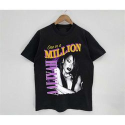 aaliyah million vintage shirt, aaliyah new bootleg 90s black t-shirt, aaliyah shirt, music rnb singer rapper shirt, gift
