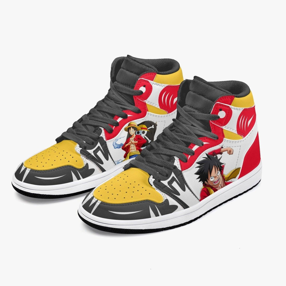 One Piece Luffy JD1 Shoes, One Piece Luffy Jordan 1 Shoes