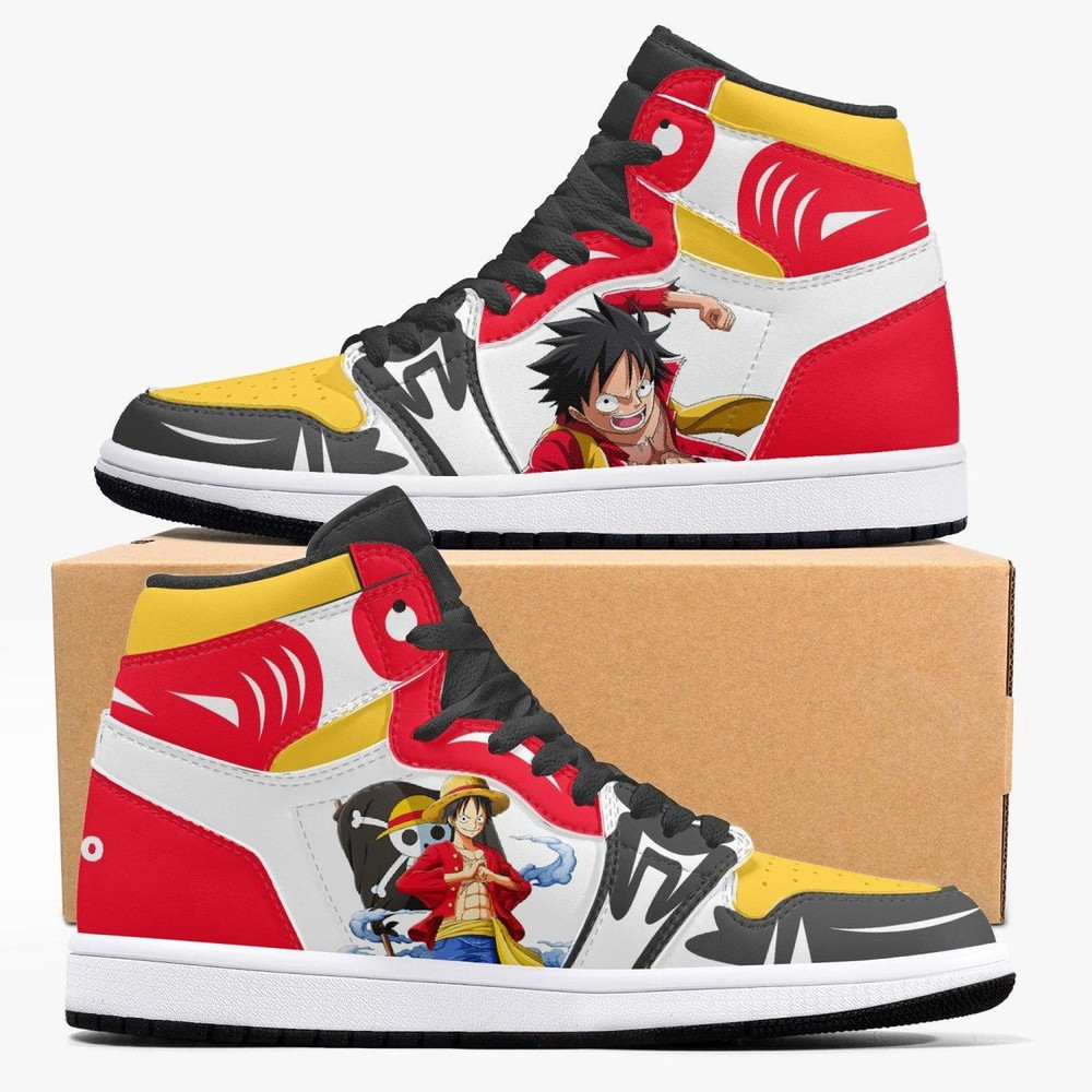 One Piece Luffy JD1 Shoes, One Piece Luffy Jordan 1 Shoes