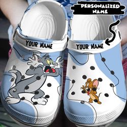 tom and jerry crocs, tom and jerry clog shoes unisex, cartoon crocs, movie cartoon crocs, tom and jerry, cat and mouse