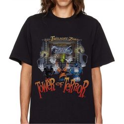 vintage the twilight zone tower of terror retro, unisex t-shirt, haunted mansion shirt