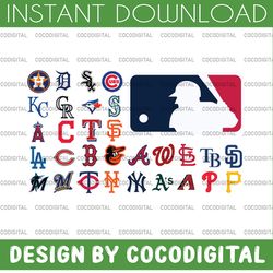 mlb logo svg bundle – baseball logo–mlb logo mlb svg  clipart digital download