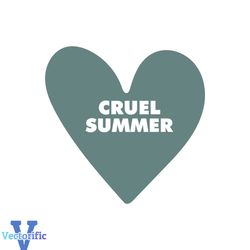 Cruel Summer Heart Taylor Swifts Song SVG Cutting Digital File