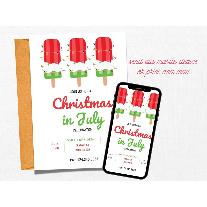 Christmas in July Invitation Christmas in July Summer Christmas Summer Santa Xmas July Christmas Pool Party Beach Santa - 2.jpg