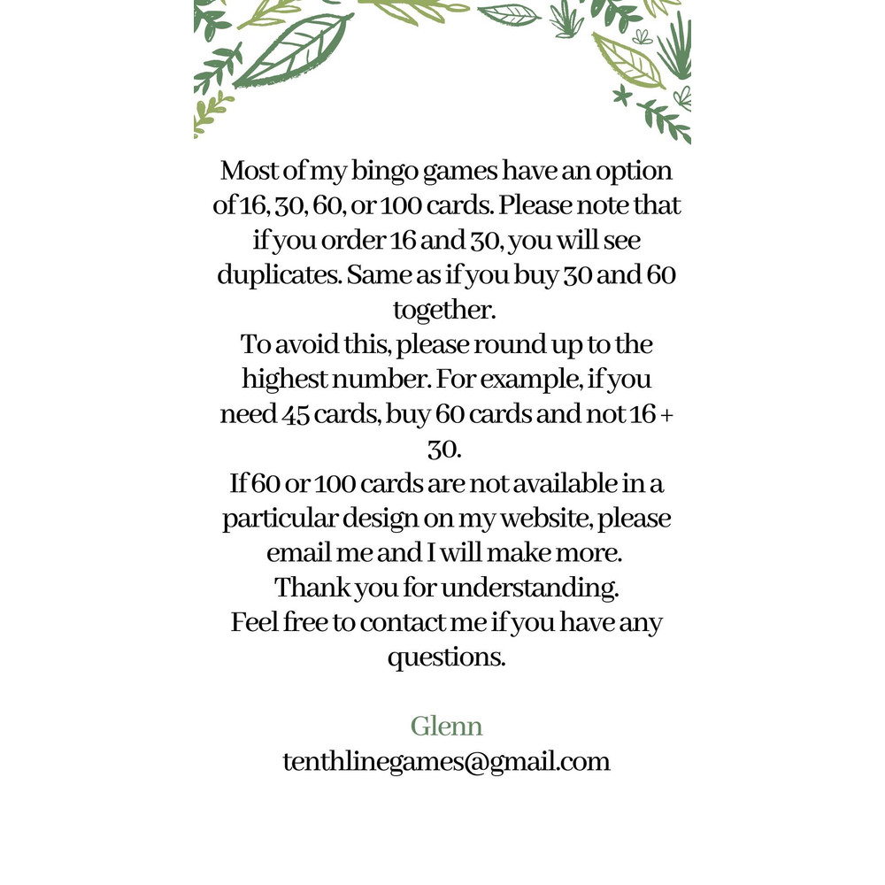 Christmas In July Game, Christmas in July Bingo, Party Game, For Adults and Kids, Printable Games, Instant Download, 30 Different Cards - 5.jpg