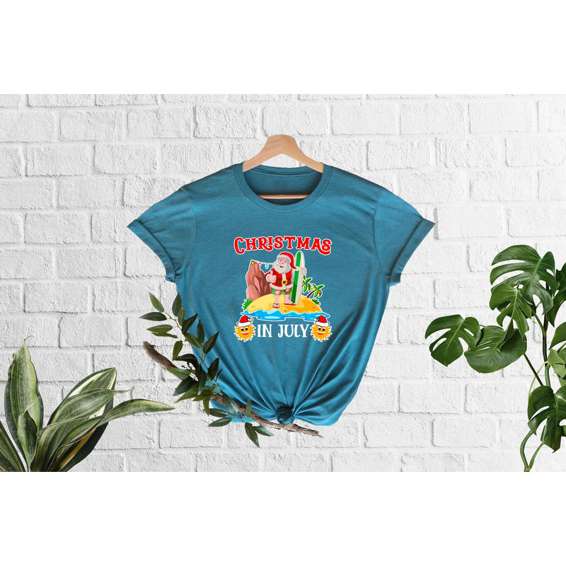 Christmas In July Shirt, Funny Summer T-Shirt, Summer Santa Shirt, Xmas In Summer, Xmas In July, Funny Christmas Shirt, Santa At The Beach - 6.jpg