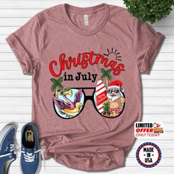 christmas in july shirt, tropical christmas, summer christmas, christmas shirt, beach christmas,hawaiian christmas,july