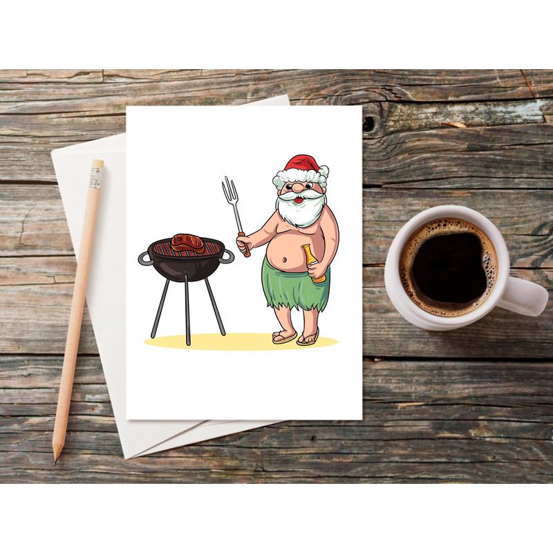 Christmas in July SVG Grilling BBQ Santa Claus PNG Grill Party Hawaiian Santa Clipart - 6.jpg