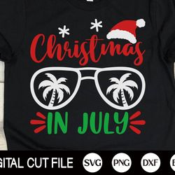 christmas in july svg, summer, summer vacation svg, summer christmas svg, christmas tree svg, summer christmas shirt, sv