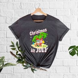 christmas in july t-shirt, santa at the beach, summer vacation, summer santa, xmas in july shirt, xmas in summer shirt,