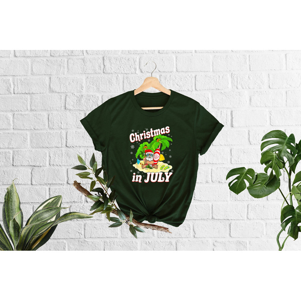 Christmas in July T-shirt, Santa At The Beach, Summer Vacation, Summer Santa, Xmas In July Shirt, Xmas In Summer Shirt, Beach Vacation Tee - 4.jpg
