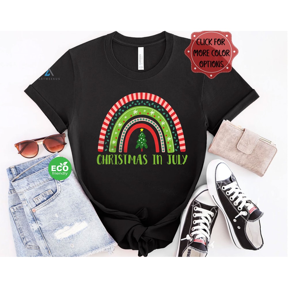 Christmas Tree Rainbow Shirt, Summer Chirtmas Shirt, Christmas in July Gift for Men Women Kids - 1.jpg