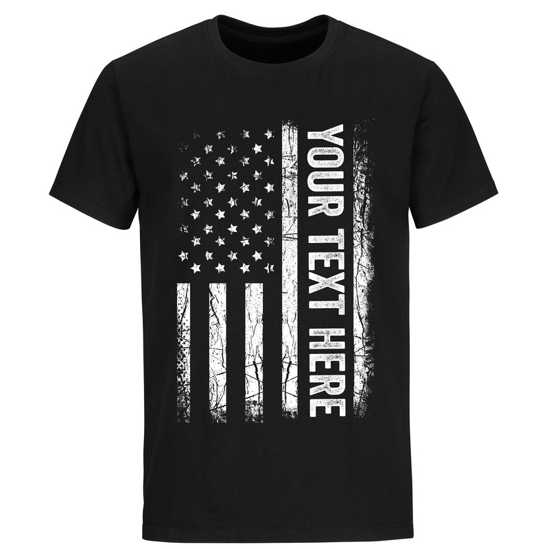 Custom Made Shirt USA Flag Patriotic Personalized T-shirt Your Own Printed Text Christmas Patriotic Gift Fathers Day Gift - 5.jpg