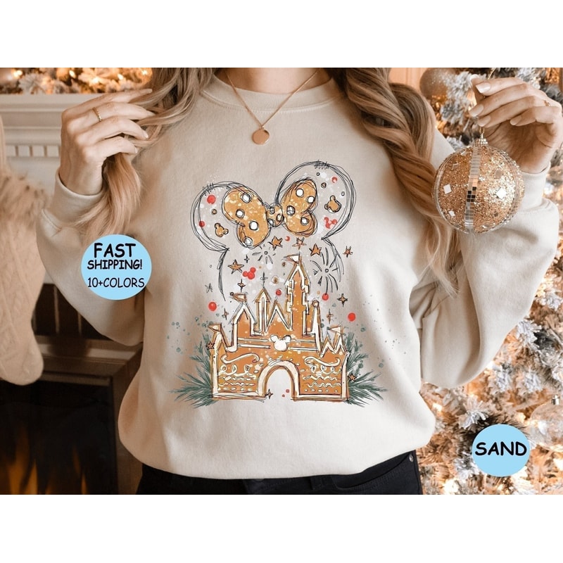Disney Gingerbread Castle Shirt, Christmas Castle Shirt, Disney Christmas Shirt, Mickey Christmas Shirt, Disney Christmas Family Shirts, - 1.jpg