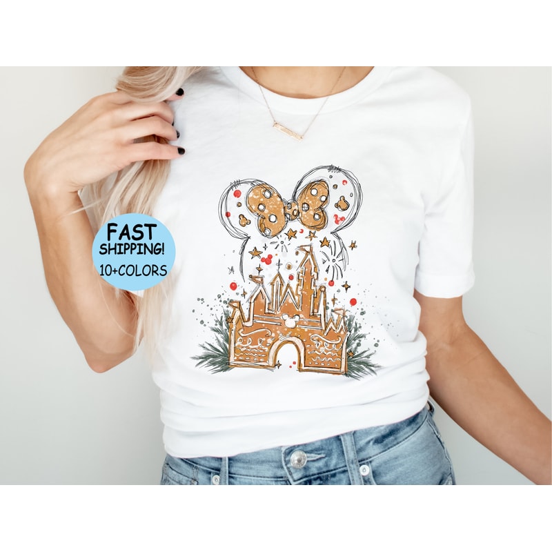 Disney Gingerbread Castle Shirt, Christmas Castle Shirt, Disney Christmas Shirt, Mickey Christmas Shirt, Disney Christmas Family Shirts, - 2.jpg