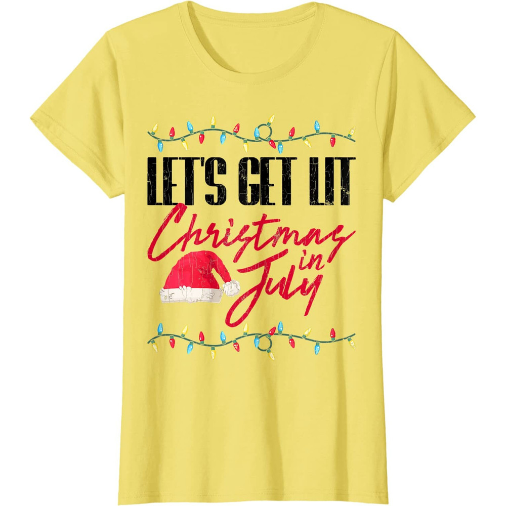 Let's Get Lit Funny Christmas In July Graphic T-Shirt - 41742 - 7.jpg