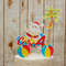 Merry Birthday Custom Cake Topper Choose Your CharactersSaying, Surfing Santa Birthday Ideas, Christmas in July Theme  Fully Assembled - 2.jpg
