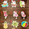 Merry Birthday Custom Cake Topper Choose Your CharactersSaying, Surfing Santa Birthday Ideas, Christmas in July Theme  Fully Assembled - 4.jpg