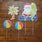 Merry Birthday Custom Cake Topper Choose Your CharactersSaying, Surfing Santa Birthday Ideas, Christmas in July Theme  Fully Assembled - 8.jpg