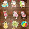 Merry Birthday Custom Cake Topper Choose Your CharactersSaying, Surfing Santa Birthday Ideas, Christmas in July Theme  Fully Assembled - 9.jpg