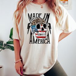 retro comfort 4th of july shirt, made in america shirt, distressed 4th of july skeleton shirt, skull sweatshirt, 4th of