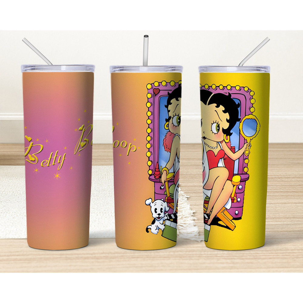 Betty Cute Tumbler, Popular Cartoon Tumbler, Cartoon Skinny Tumbler.jpg