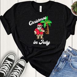 summer christmas gift, funny santa summer beach vacation shirt, christmas in july, santa claus shirt, summer santa claus