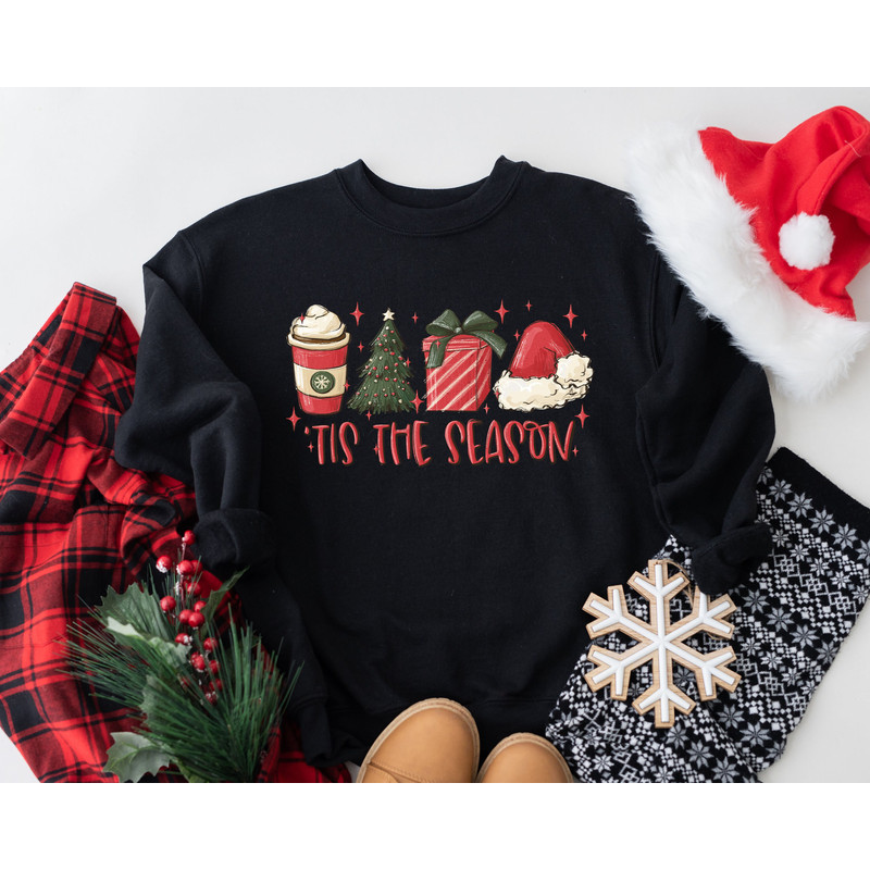 Tis The Season Sweatshirt, Christmas Tis The Season Sweatshirt, Merry Christmas Sweatshirt, Christmas Sweatshirt, Cute Winter Sweatshirt - 3.jpg