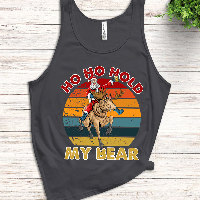 Vintage Ho Ho Hold Beer Santa Tank Top, Xmas Party Christmas in July, Hawaiian Christmas in Summer, Mid of Year, Summer Vacation U-20062303 - 1.jpg