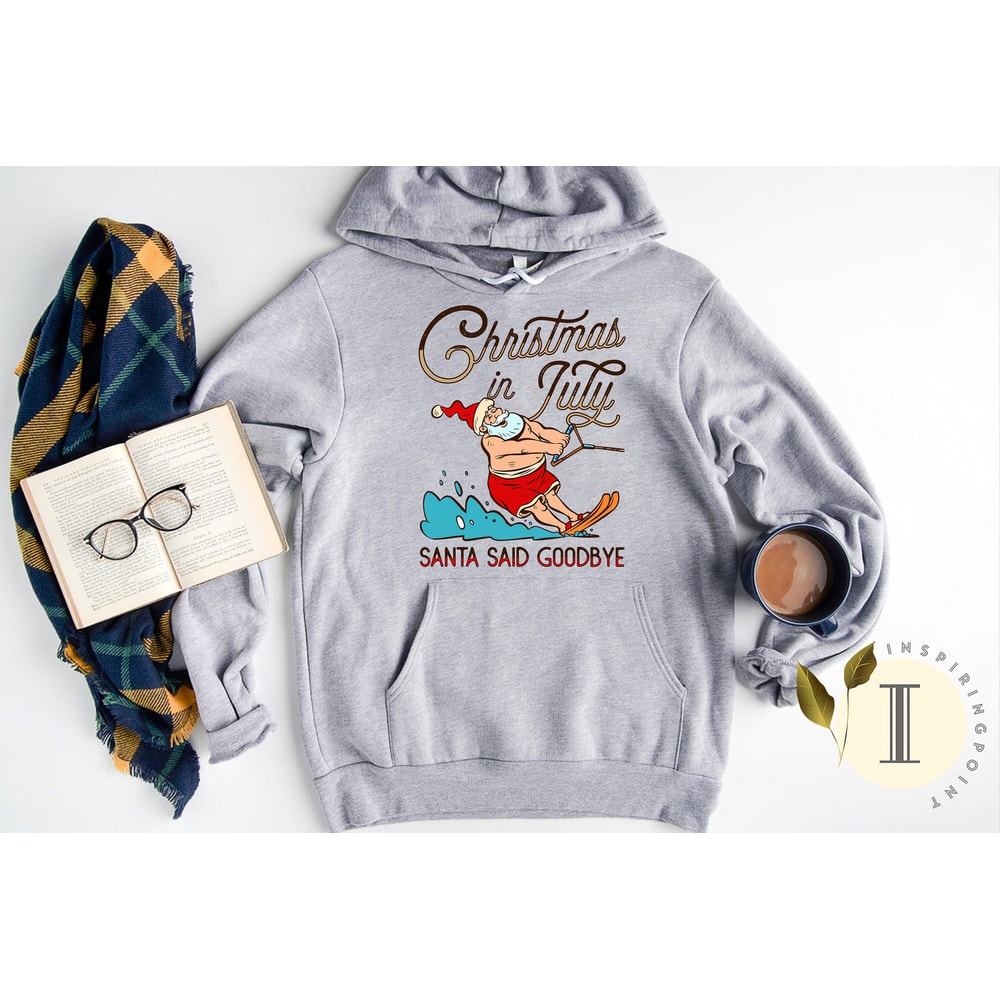 Beach Christmas Santa Shirt, Summer Vacation Outfit, Christmas in July Gift, Tropical Christmas Shirt - 4.jpg