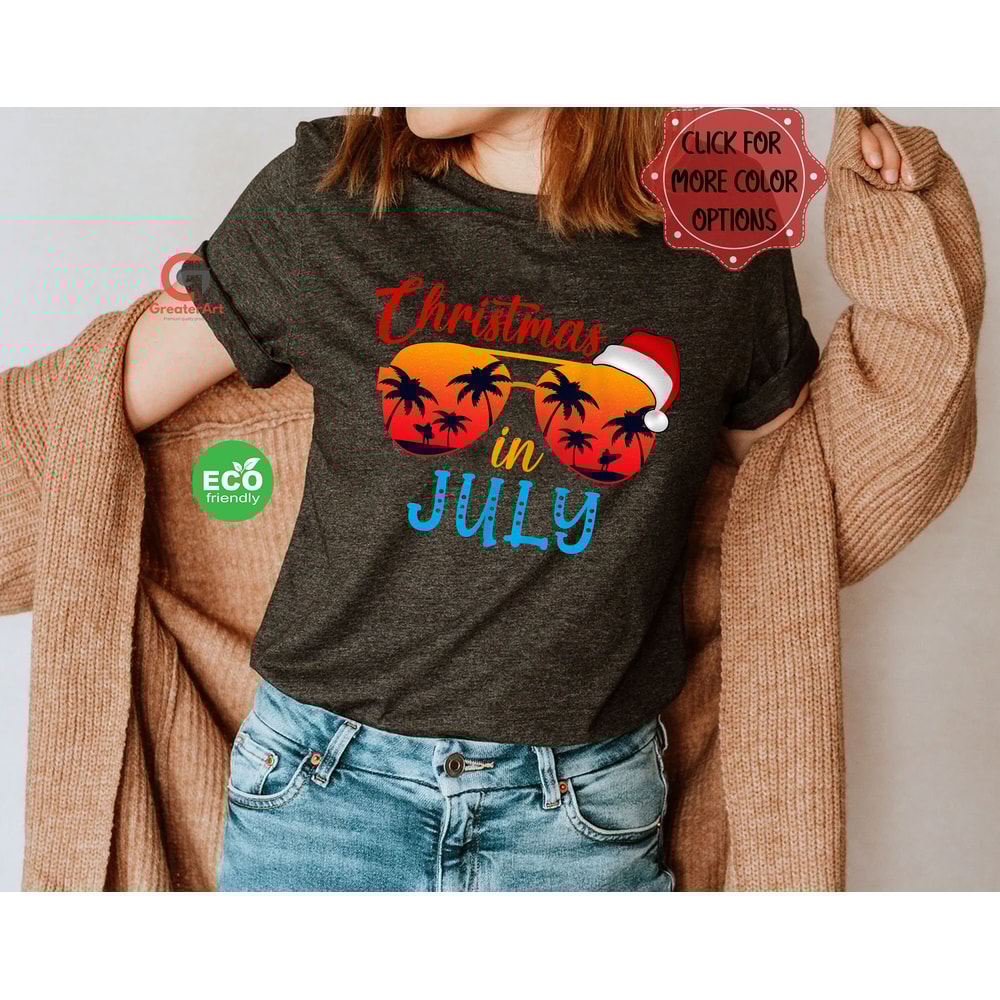 Beach Sunglasses Christmas in July Shirt, Summer Xmas Shirt Gift for Men Women Kids, Mele Kalikimaka Gift Tee, Gift for Him - 2.jpg