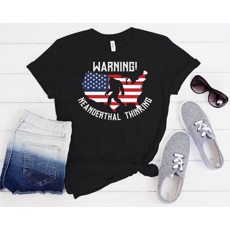 Bigfoot American Flag T-Shirt, Independence Day Shirt, Bigfoot Tee, Patriotic Bigfoot Shirt, 4th of July Tee, Christmas Bigfoot Shirt - 1.jpg