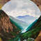 3 Original oil painting - Mountain Landscape, D 40cm..jpg
