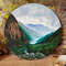 9 Original oil painting - Mountain Landscape, D 40cm..jpg