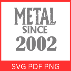 metal since 2002 svg