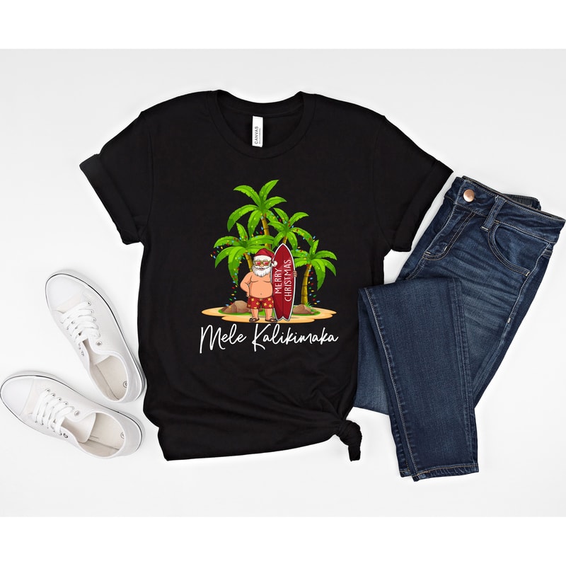 Hawaiian Christmas Family Shirt, Mele Kalikimaka Shirt, Hawaii Christmas, Christmas Beach Family Vacation Shirts, Christmas Palm Tree Shirt - 3.jpg