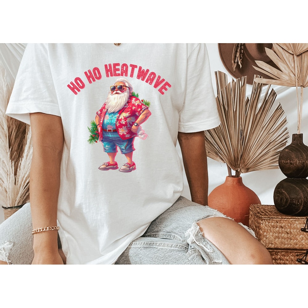 Ho Ho Christmas in July T-Shirt, Christmas Vacation Santa Shirt, Beach Christmas Tee, Gifts for Xmas in July, Summer Christmas T Shirts - 1.jpg