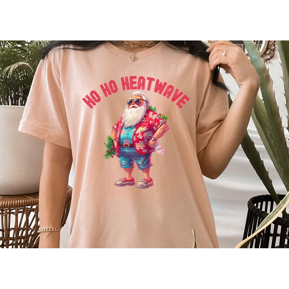 Ho Ho Christmas in July T-Shirt, Christmas Vacation Santa Shirt, Beach Christmas Tee, Gifts for Xmas in July, Summer Christmas T Shirts - 4.jpg